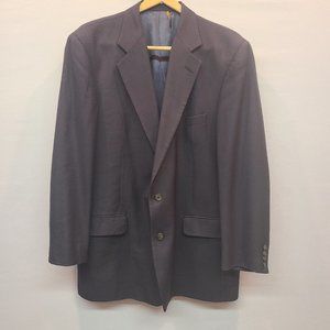 Coach Suit Jacket Blazer Sport Coat Mens 44 Wool Blue